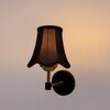 Devansh Gold Wall Mounted Lamp With Black Cotton Shade