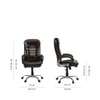 Ettorez Vanity Hb Premium Leatherette Chair In Brown Colour