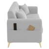 Daraco Velvet 2 Seater Sofa in Grey Color