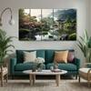 The Castle Decor Japanese Art Wall Painting Wooden Framed 27x48 Inch (Style 2)