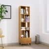 Hexa Engineered Wood Bookshelf Multipurpose Storage Rack in Giant Wood