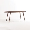 Bicasso Solid Wood Dining Table with Six Chairs in Grey Colour
