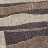 Abstract Handmade Natural Wool Wall Art Beige Brown Layered 4 x 2 Feet