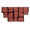 Rust Brown Abstract Geometric Natural Wool Handmade Wall Art 4 x 6 Feet