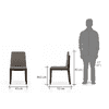 Galatea Dining Chair Set Of 2 Teak In American Walnut Finish With Grey Colour Fabric
