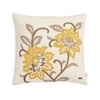 Blush Embroidery Ivory Cotton Cushion Cover 18X18 Inches