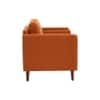 Bruch Boucle Fabric Arm Chair in Orange Colour