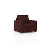Apollo High Back 1 Seater  Fabric Sofa In Deep Crimson Velvet Colour