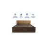 Satya Engineered Wood Queen Size Bed In Walnut Finish