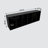 Aluminium Black Profile 6 Grey Tinted Glass Handless Shutters Wall Cabinet In Slate Grey Finish