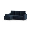 Apollo Compact Sofa (Colour : Cobalt, Cushion : Soft, Back Type : High Back, Seating Capacity : Left Aligned 2 Seater + Left Aligned Chaise + Ottoman)