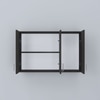3 Doors Modular Wall Mounted Kitchen Cabinet With Adjustable Shelf In Chiyoda Wange Finish