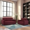 Dayton Pine Wood Contemporary 3+2 Seater Sofa (Maroon Wine Fabric)