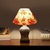 Devansh Conical Multi Cotton Shade Lamp With Wood & Mosaic Glass Base For Decoration/Office/Home/Gifting/Study For Decoration/Office/Home/Gifting/Study -(10X10X14.5) Inches -A