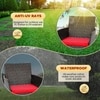 Carry Bird Wicker Patio Furniture Accessorie 4 Seater Sets In Brown And Red Colour