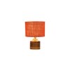 Circe Orange Jute Table Lamp with Natural Wood Base