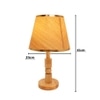 ELARE Table Lamp with Wooden Base and Jute Shade Nordic Style Side Lamp