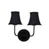 Devansh Dual Black Wallmounted Lamp With Cotton Black Shade