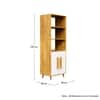 Hexa Engineered Wood Bookshelf Multipurpose Storage Rack in Giant Wood and Frosty White Colour
