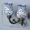 Devansh Metal Electric Wall Light in Antique Gold Colour with Multi Shade Count of 1 Light