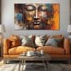 The Castle Decor Lord Buddha Meditation Wall Art Framed Painting 27x48 Inch (Style 15)