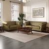 Fairmont 3 Seater Leatherette Sole in Olive Green Colour