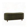 Leroj Boucle 2 Seater Ottoman Bench with Storage  in Olive Green  Color