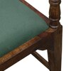 Provincial Cane & Suede Green Accent Chair