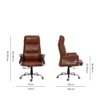 Ettorez Majestic Ultra Premium Leatherette Office Chair In Tan Colour