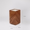 Klee Solid Wood Side Table in Brown Colour