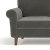 Oxford 2 Seater Fabric Sofa in Ash Grey Velvet Colour
