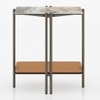 Paloma Marble Side Table in Jupiter Red Spanish Ceramic Finish