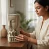 Water Fountain Lotus Buddha Serenity Water Fountain in Sandstone Colour