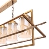 Eliante 5 Light Hanging Chandelier, Champaign Glass Shades, Mild Steel, Modern Pendant Ceiling Light