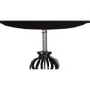 Logan Black cotton Table lamp with Wood & Iron Base