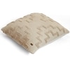 Fret Natural Cotton Knitted Cushion Cover 18X18 Inches