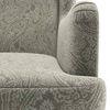 Genoa Wing Chair in  Monochrome Paisley Colour