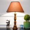 Hatton hand crafted Solid wood honey finish table lamp With Beige Shade