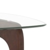 Noguchi Abstract Solid Wood Coffee Table In Dark Walnut Finish
