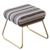 Bohemian Jacquard Metallic Stool in Black & White Color Set of 2