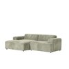 Sophisticated Wood Right Aligned 2-Seater With Upholstery Non Storage Sofa In White Colour