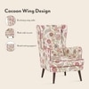Genoa Lounge Chair In Viva bloom premium cotton Colour