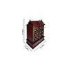 triveni engineered wood prayer unit in mahagony finish