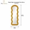 The Artment Mustard Ripple Edge Unbreakable Floor Mirror For Home (160 X 60 CM)