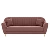Rivo Velvet 3 Seater Sofa In Peach Color