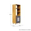 Hexa Engineered Wood Bookshelf Multipurpose Storage Rack in Giant Wood and Slate Grey Colour
