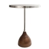 Viotto Croc Pattern Table Maetal Side Table in Steel Colour