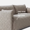 Cozychic Wood 3 Seater With Upholstery Non Storage Sofa In Grey Colour