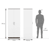 Riley Engineered Wood 2 Door Wardrobe in White Finish