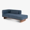 Anish Solid Wood Day Bed in Blue Colour